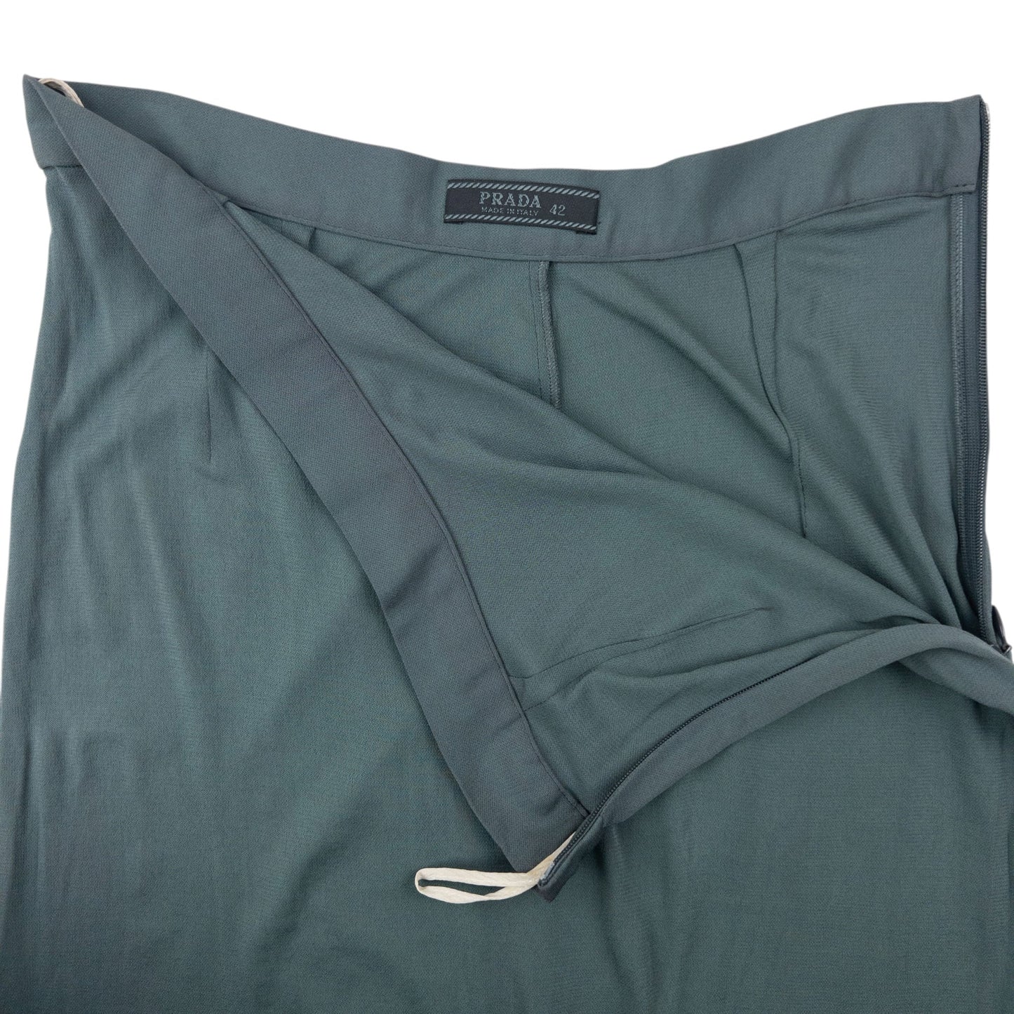Vintage 2000s Prada Lightweight Skirt Womens Size W25 | W25, Green