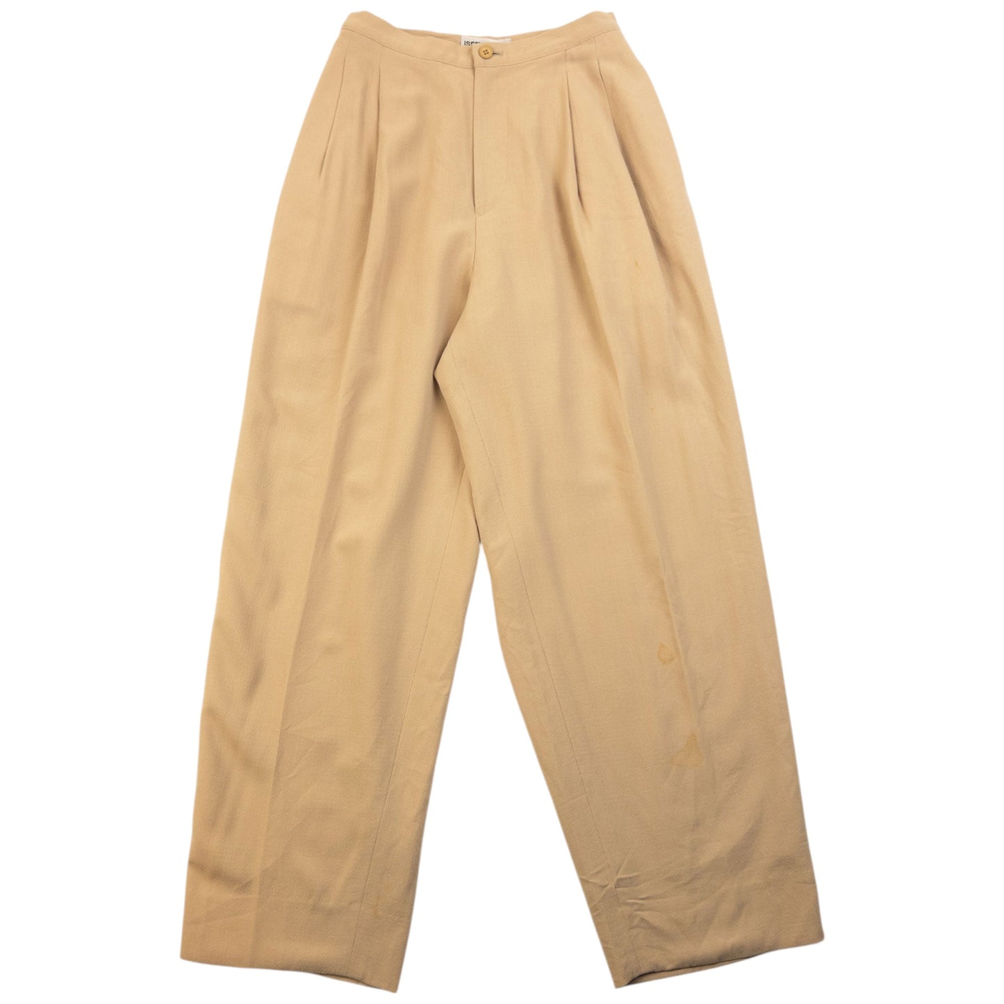 Vintage 90s Issey Miyake Pleated Trousers Size W24 | W24, Beige