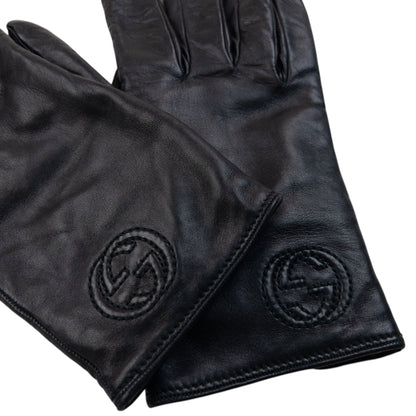 Vintage 2000s Gucci By Tom Ford Leather Gloves Womens Size S | O/S, Black