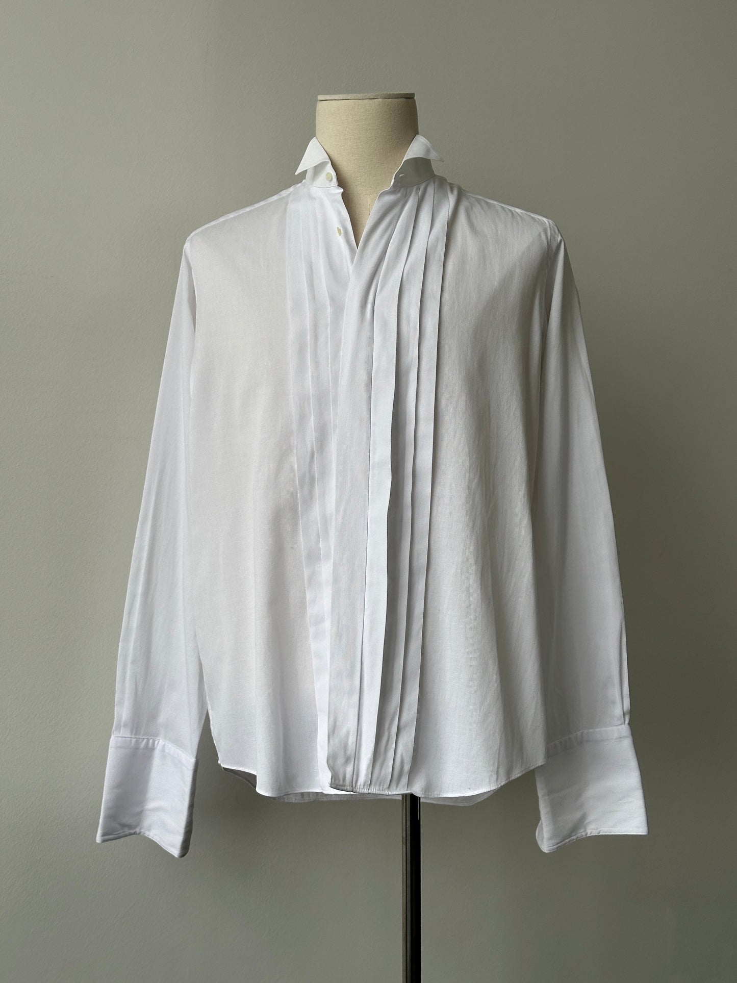 Christian Dior Monsieur 1990s Cotton Tuxedo Shirt - L
