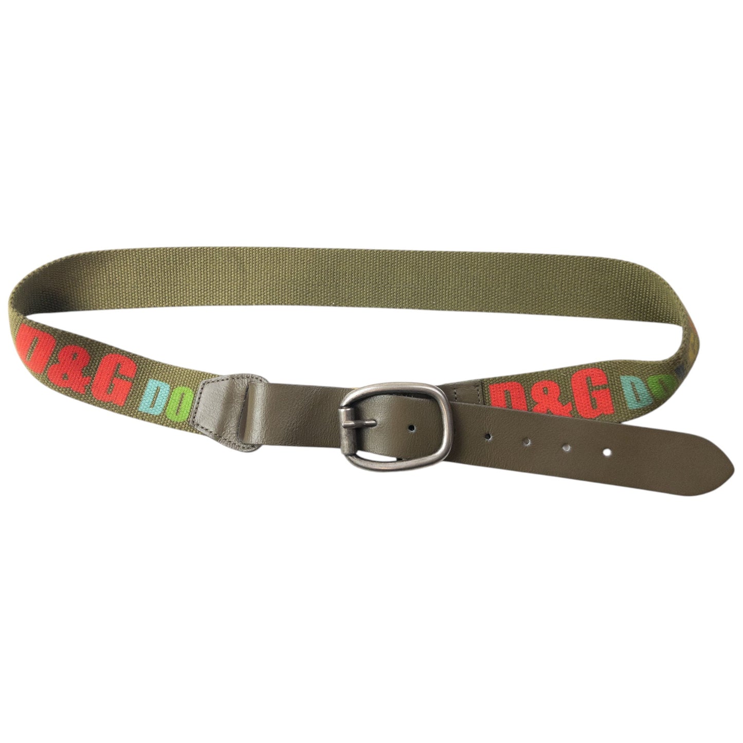 Vintage 2000s Dolce & Gabbana Rainbow Print Belt Size XL | O/S, Multicoloured