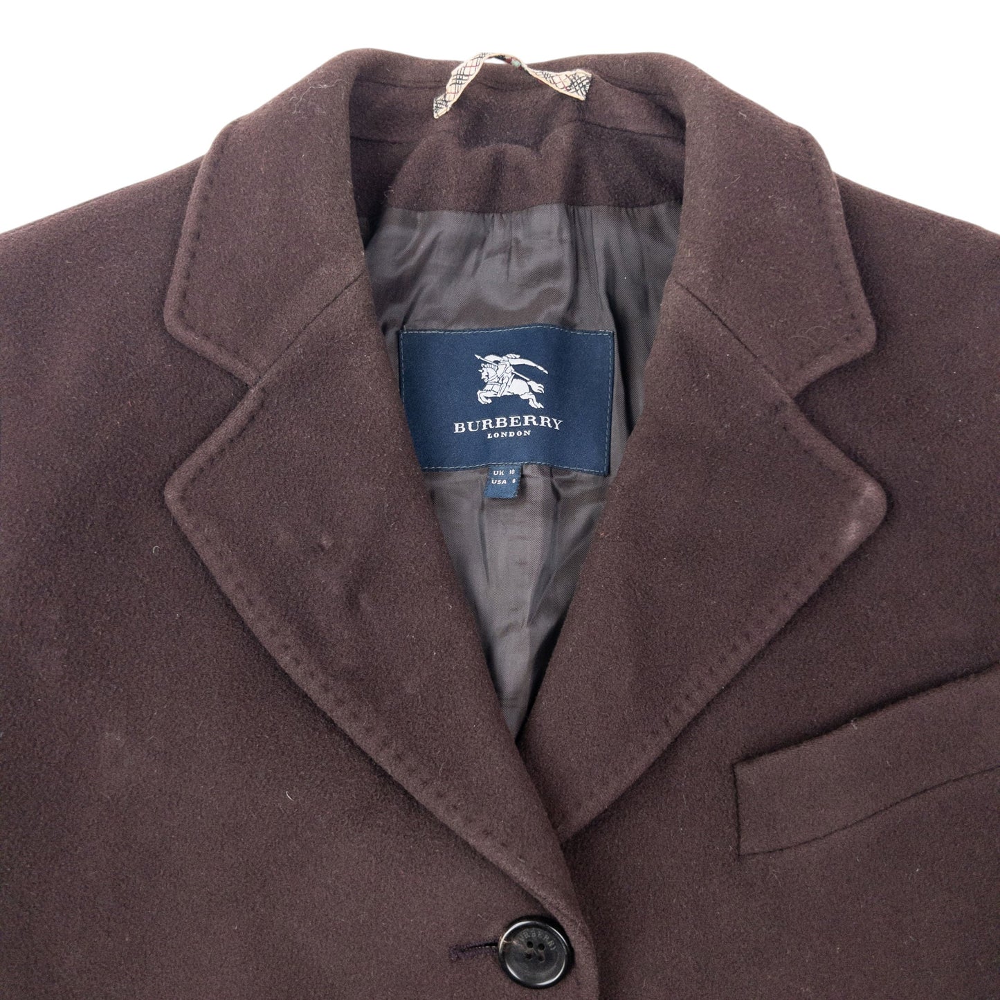 Vintage 2000s Burberry Cashmere Longline Jacket Womens Size XL | XL, Brown