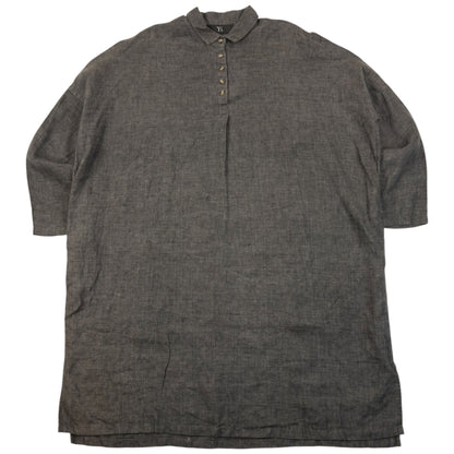 Vintage 2000s Yohji Yamamoto Linen Polo Dress Womens Size XXL | XXL, Grey