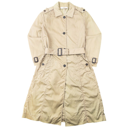 Vintage 2000s Prada Belt Waist Trench Jacket Womens Size M | Medium, Beige
