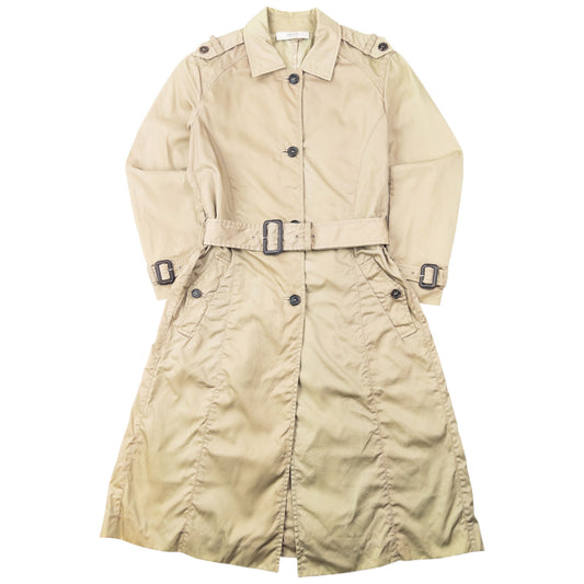 Vintage 2000s Prada Belt Waist Trench Jacket Womens Size M | Medium, Beige