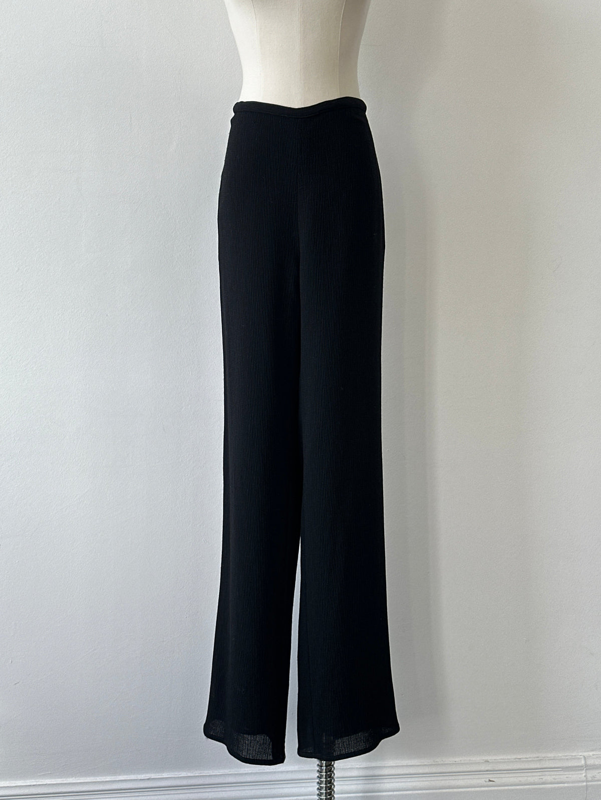 Jaeger 1990s Cotton Straight Leg High Waisted Trouser - W32