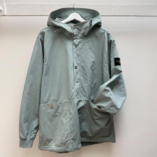 Stone Island Cupro Cotton Twill Smock Jacket light blue (L) | Large, Blue