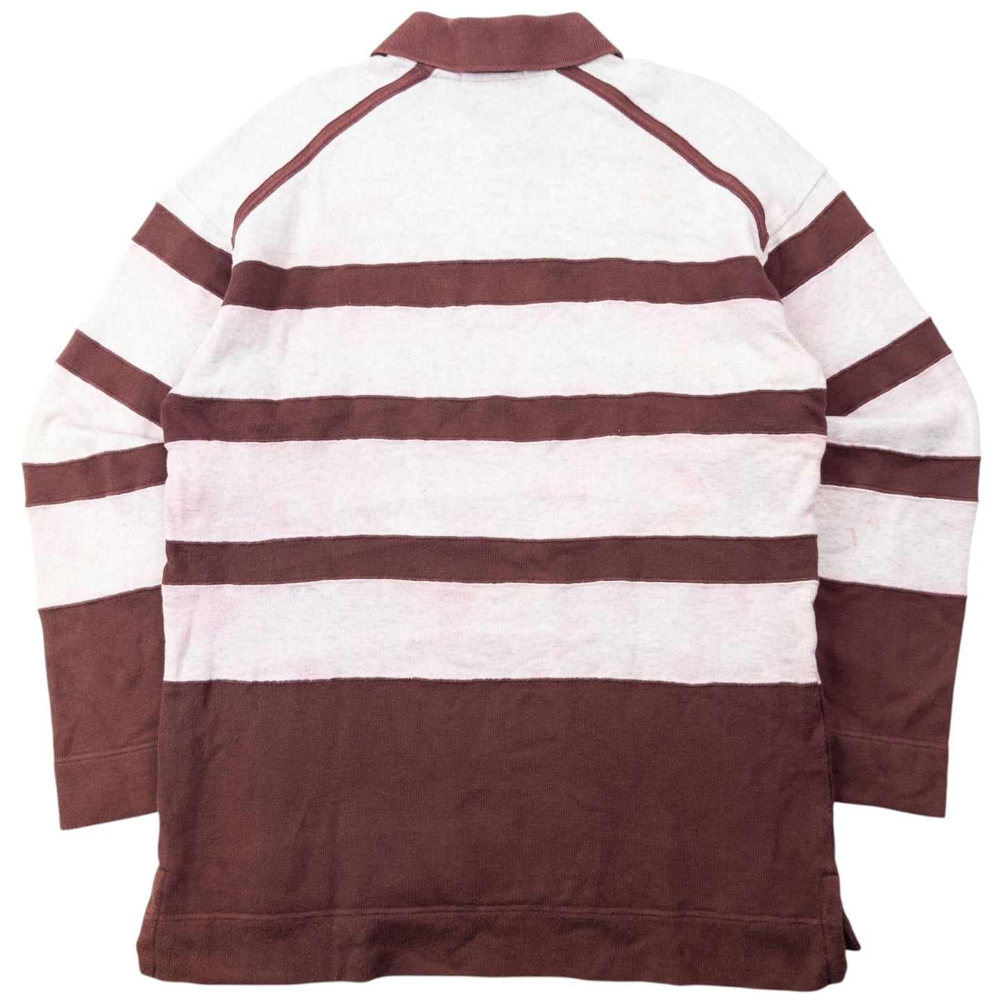 Vintage 90s Issey Miyake Thick Long Sleeve Polo Shirt Size M | Medium, Multicoloured