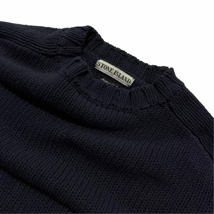 Stone Island 1998 Navy Knit Pullover | Medium, Navy