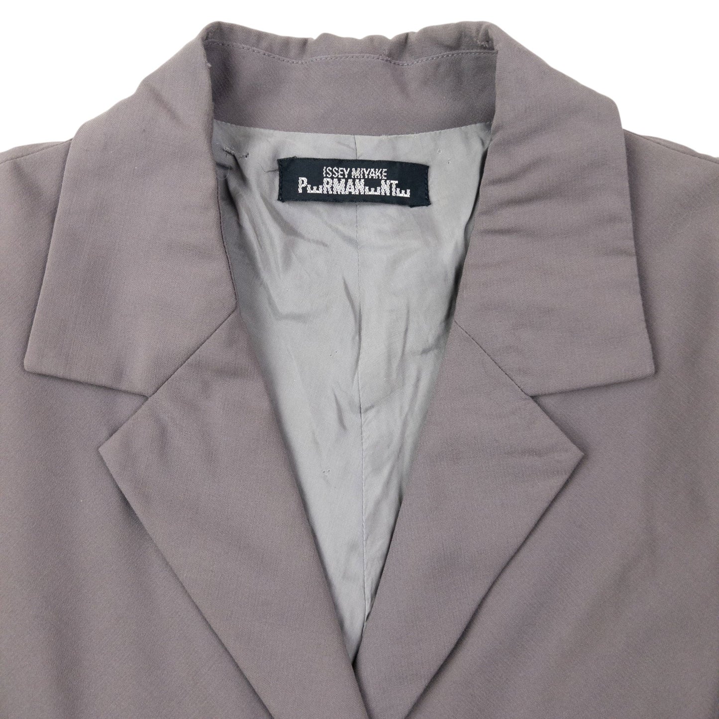 Vintage 90s Issey Miyake PERMANENTE Tapered Blazer Jacket Womens Size L | Large, Grey