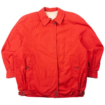 Vintage 90s Burberry Zip Up Jacket Size M | Medium, Red