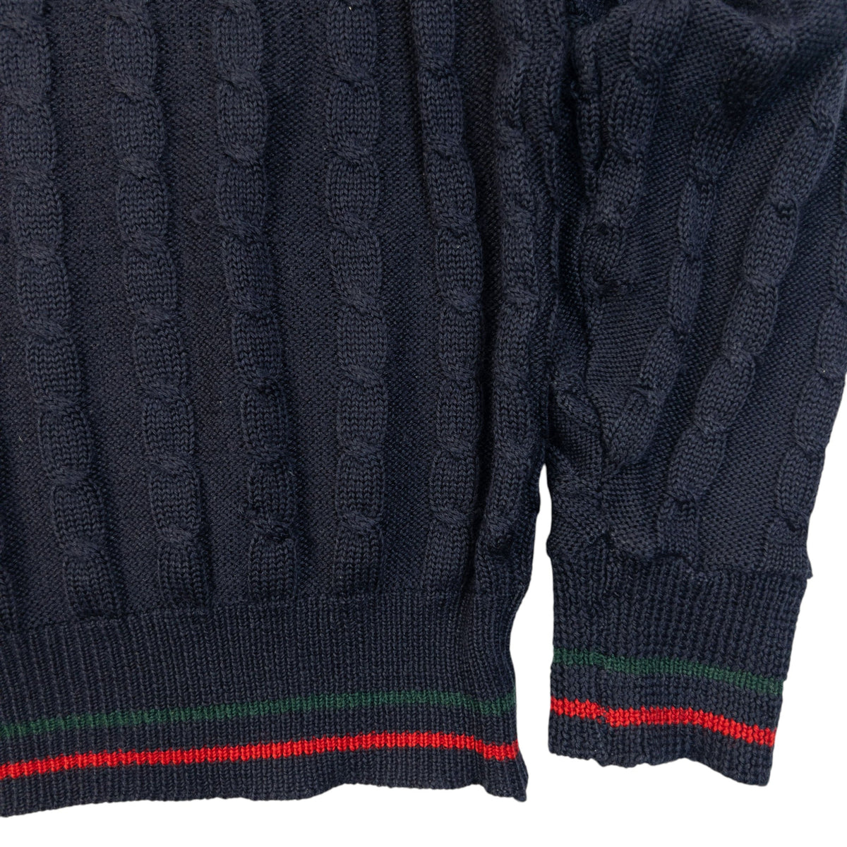 Vintage 80s Gucci Cable Knit Jumper Womens Size S | Small, Multicoloured