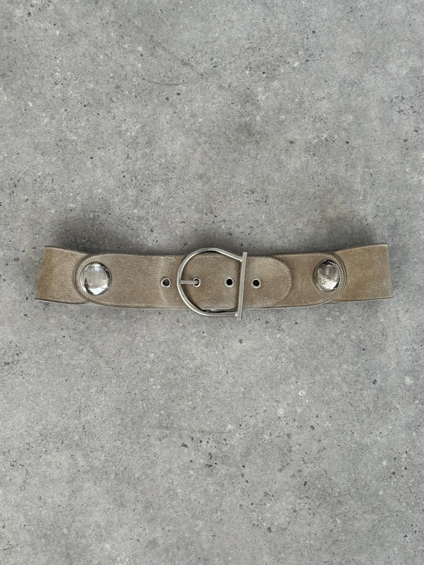 Vintage 1990s Suede Chunky Belt - W30-34