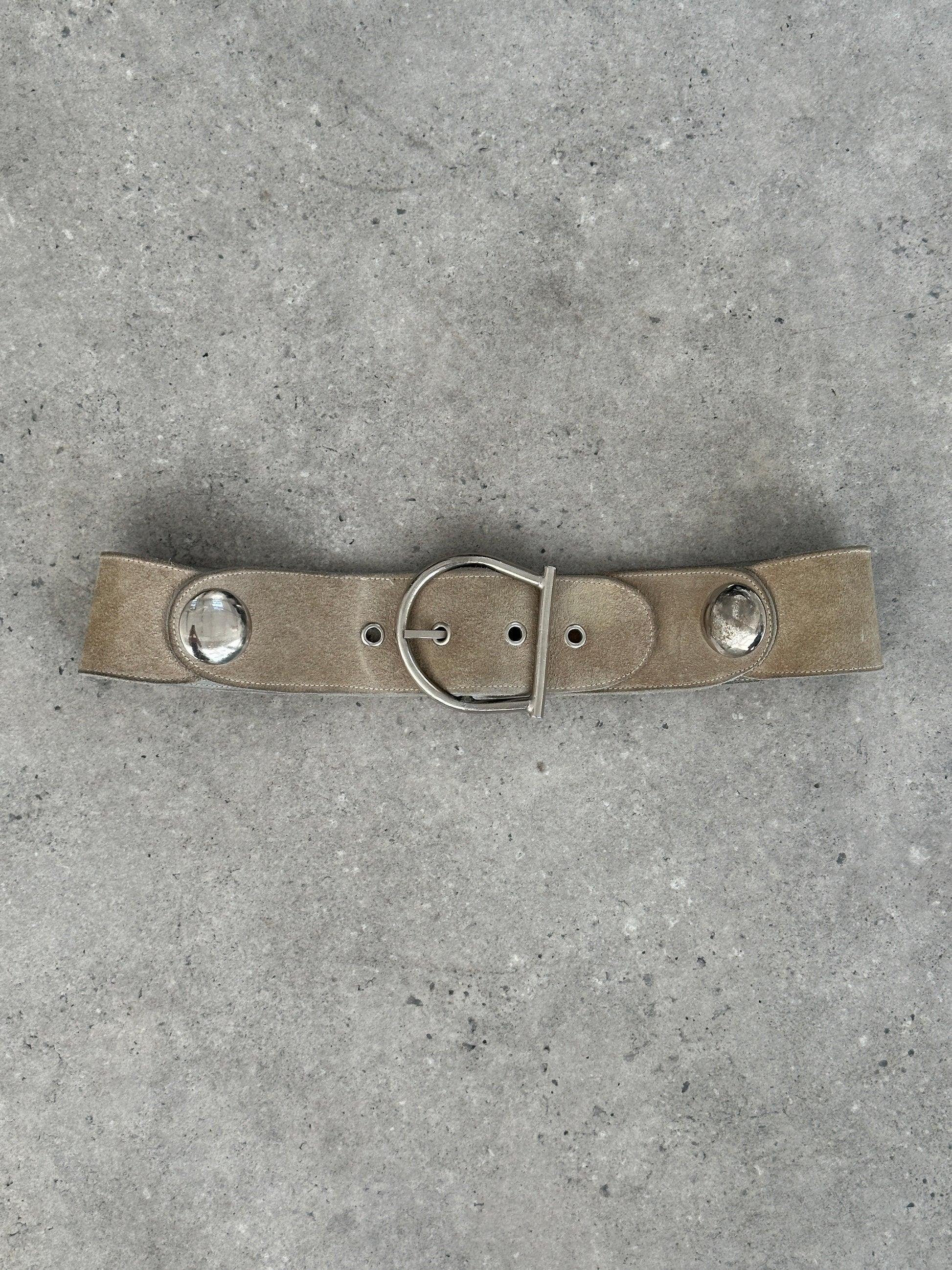 Vintage 1990s Suede Chunky Belt - W30-34