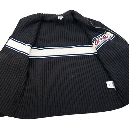 Vintage Dolce & Gabbana Ribbed Knit Zip Up Wool Jumper Size M