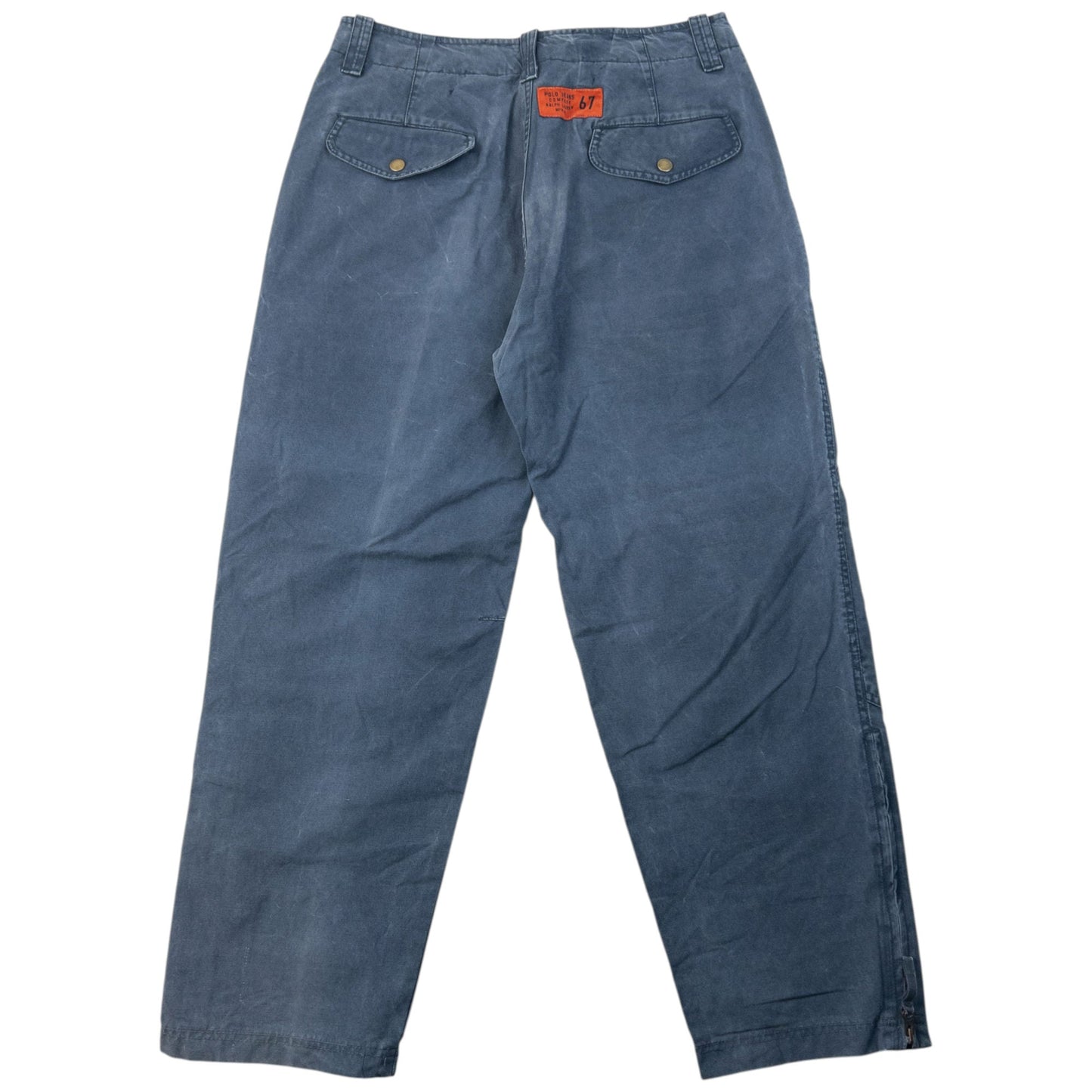 Vintage 2000s Ralph Lauren Polo Jeans Zip Cuff Trousers Size W31 | W31, Grey