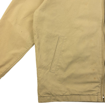 Vintage 90s YSL Yves Saint Laurent Harrington Jacket Size M | Medium, Beige
