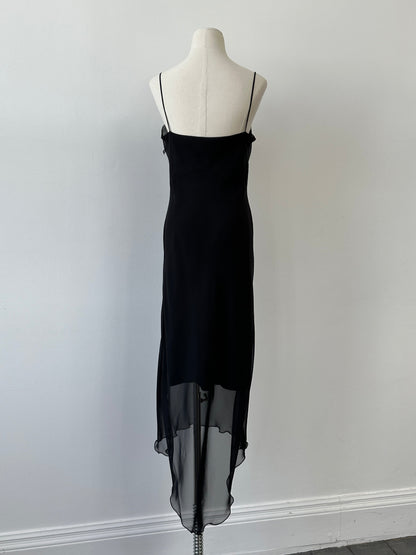 Vintage 2000s Asymmetric Floor Length Slip Dress - M