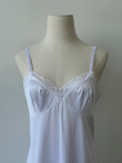 Vintage 2000s Satin Lace Mini Slip Dress - S