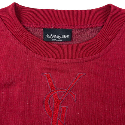 Vintage YSL Yves Saint Laurent Embroidered Sweatshirt Size M