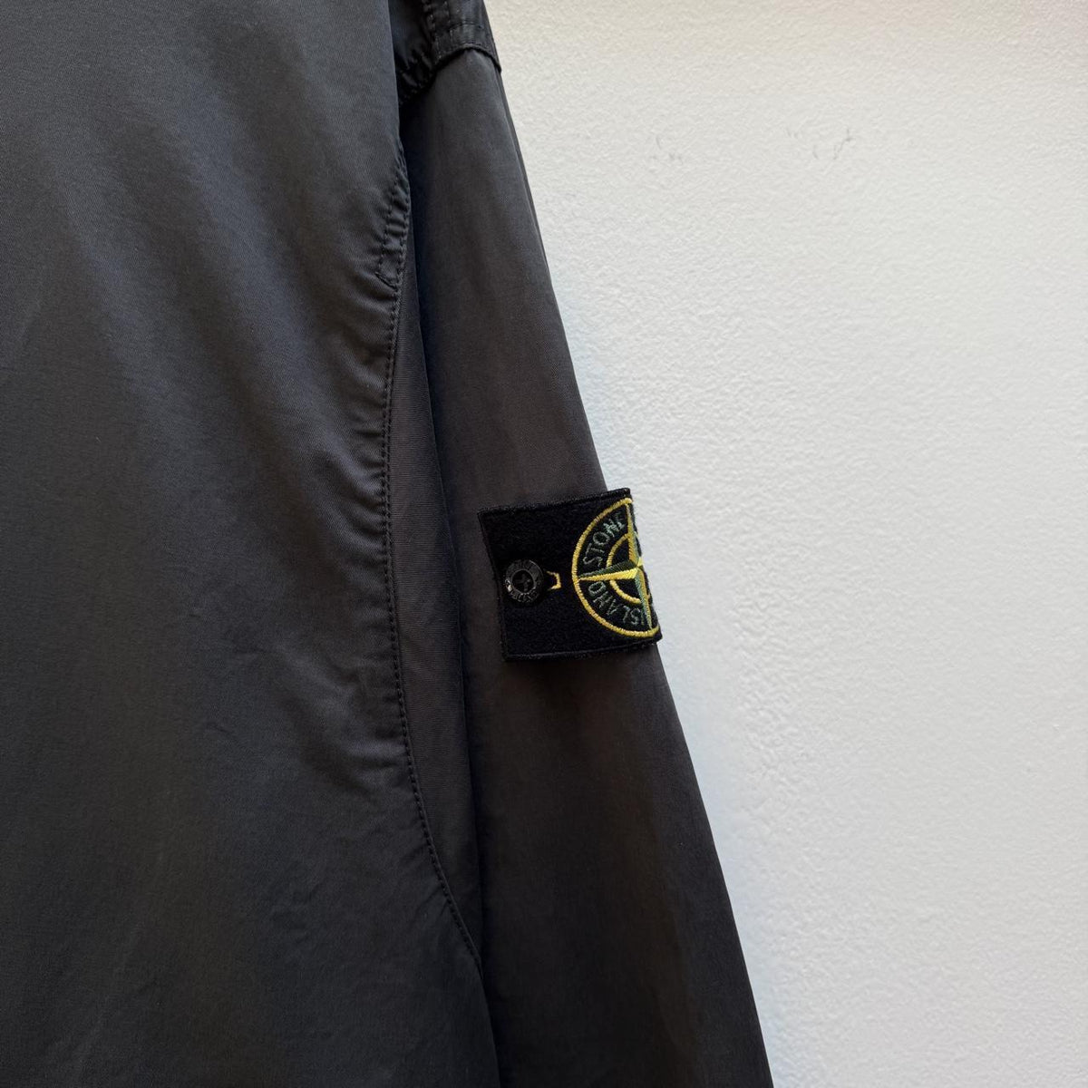 Stone Island Cotton Canvas Pullover Jacket (L) | Large, Dark Grey