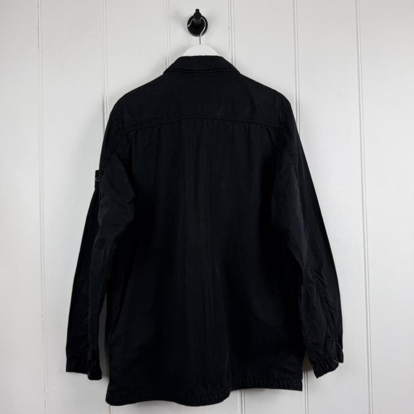 Stone Island Tela Smerigliata Overshirt Jacket Black (XL) | Extra Large, Black