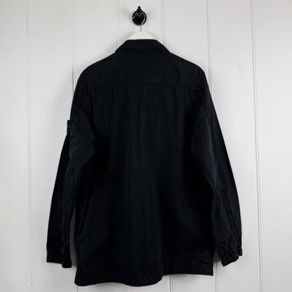 Stone Island Tela Smerigliata Overshirt Jacket Black (XL) | Extra Large, Black