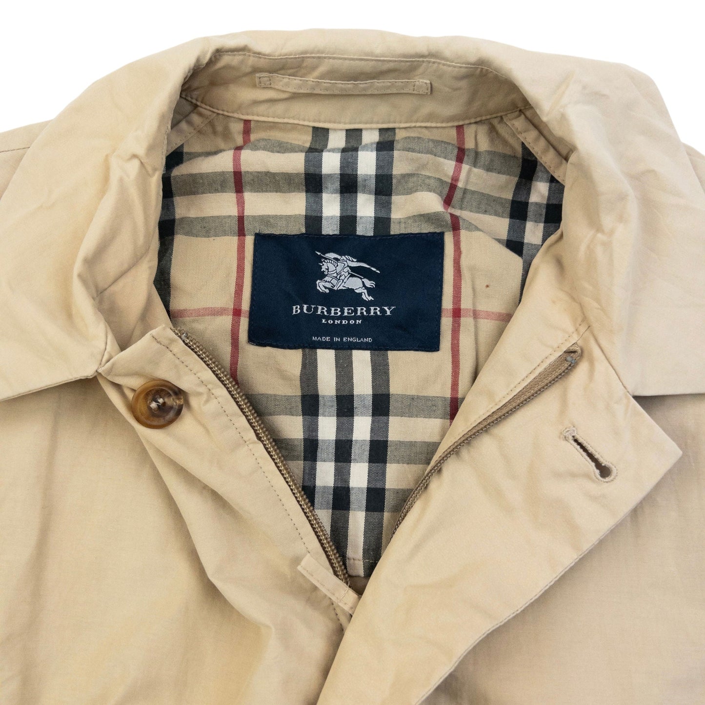 Vintage 2000s Burberry Zip Up Jacket Size M | Medium, Beige