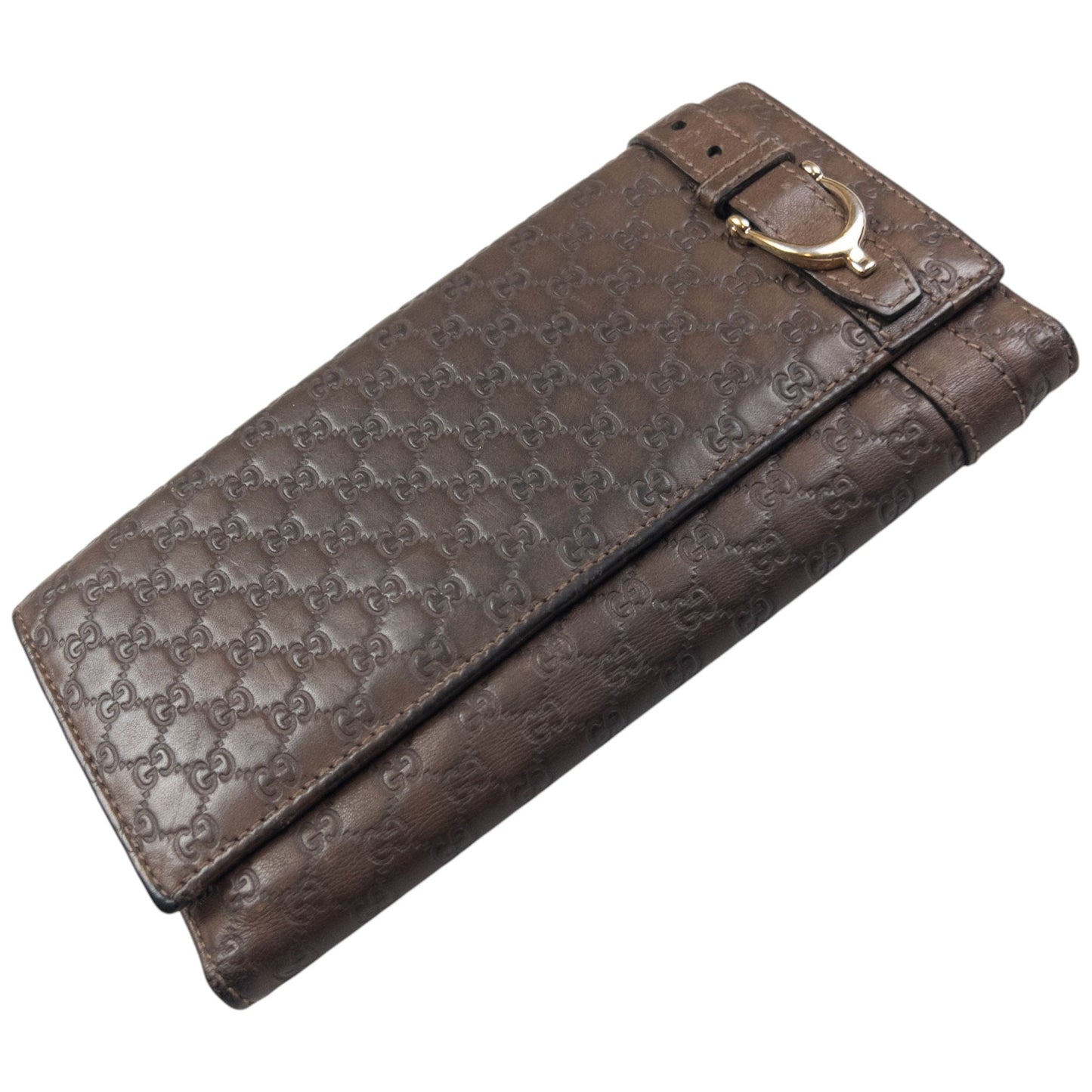 Vintage Gucci Embossed Monogram Leather Purse