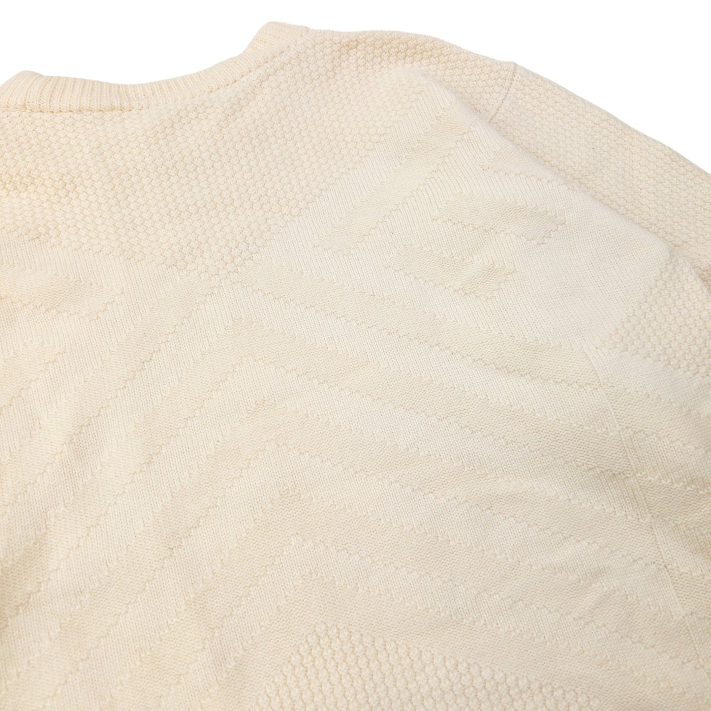 Vintage 90s Burberry Embroidered Wool Knit Jumper Womens Size S | Small, Cream