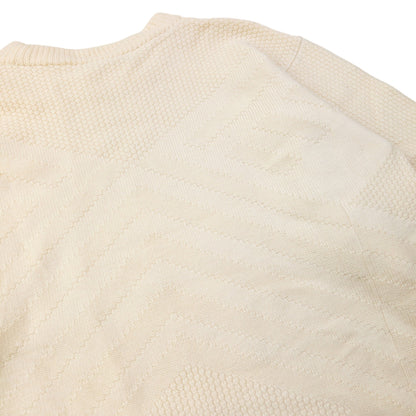 Vintage 90s Burberry Embroidered Wool Knit Jumper Womens Size S | Small, Cream