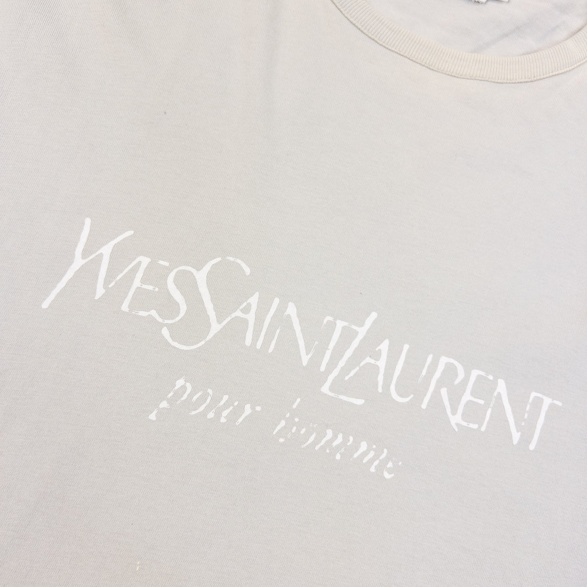 Vintage 2000s YSL Yves Saint Laurent Long Sleeve T Shirt | Medium, Grey