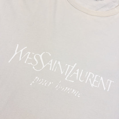 Vintage 2000s YSL Yves Saint Laurent Long Sleeve T Shirt | Medium, Grey