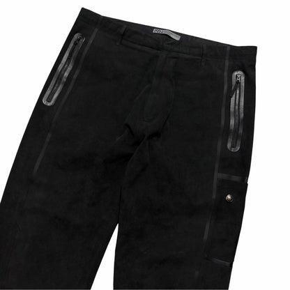 Massimo Osti Production Suede Trousers | XL, Black