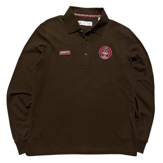 CP Company Adidas Long Sleeve Polo | Medium, Brown