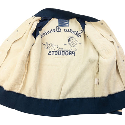 Vintage Hysteric Glamour Straw Berries Fleece Varsity Jacket Womens Size S