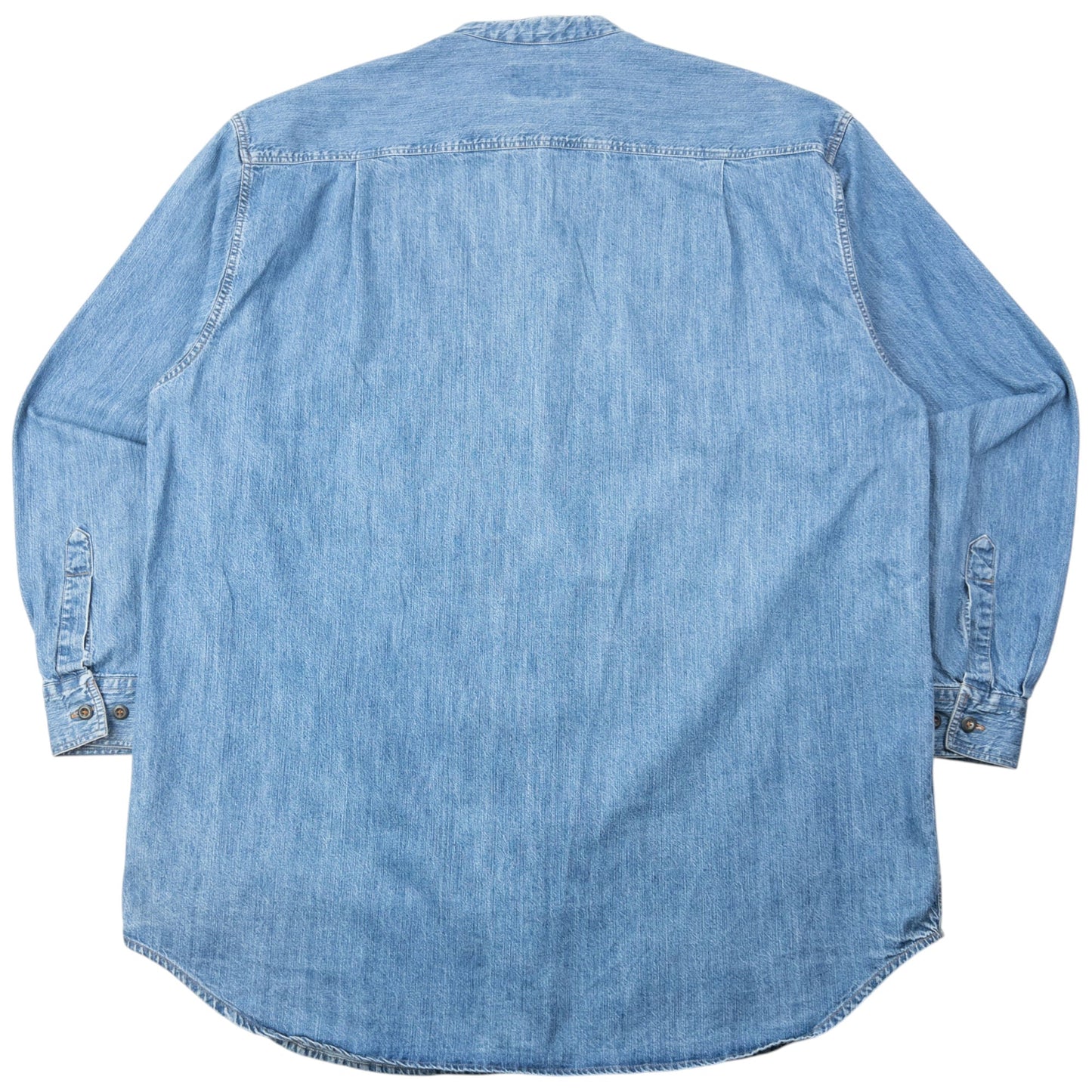 Vintage 90s Armani Jeans Long Sleeve Button Up Denim Shirt Size XL | XXL, Blue