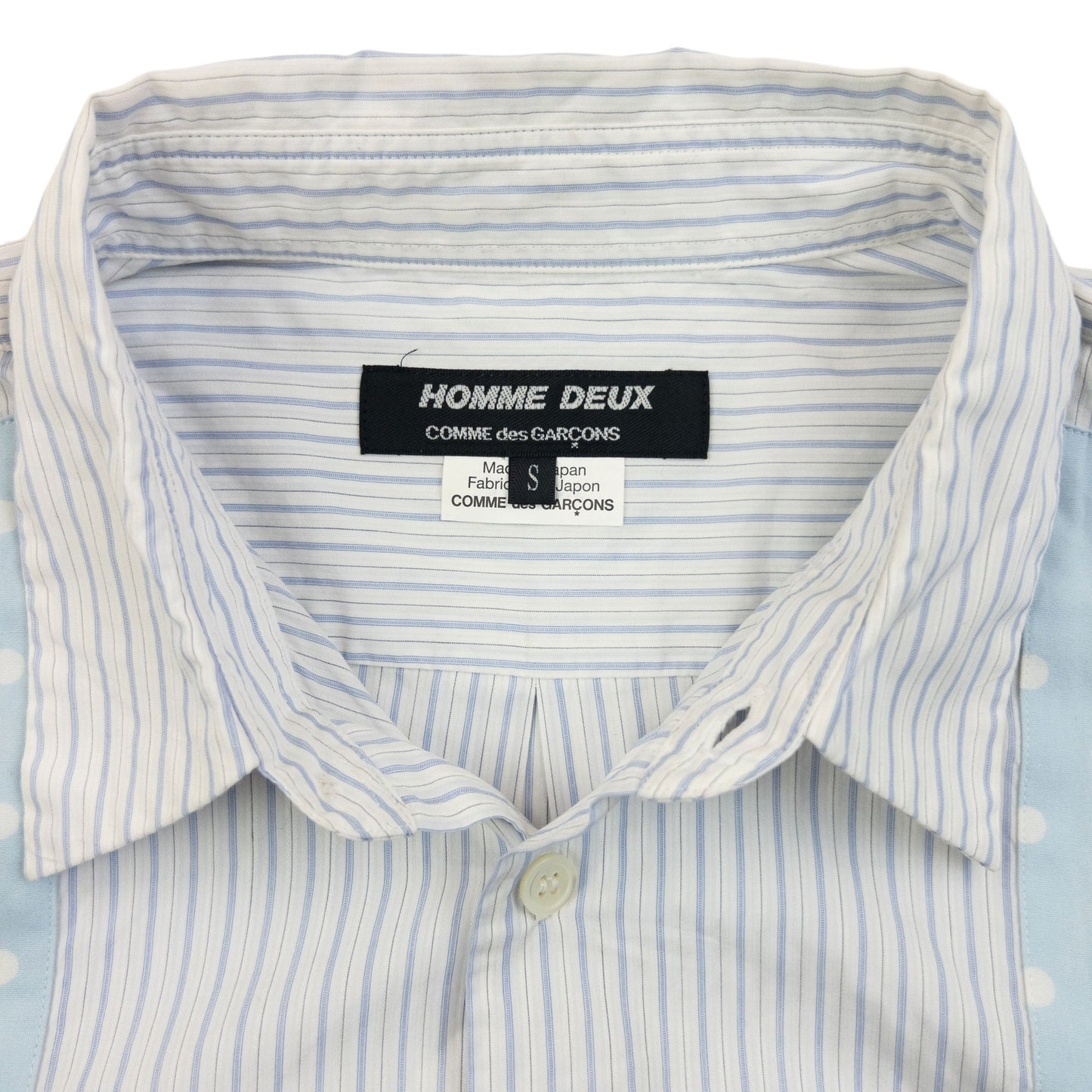 Vintage Comme Des Garçons HOMME DEUX Button Up Shirt Size XS | XS, Blue