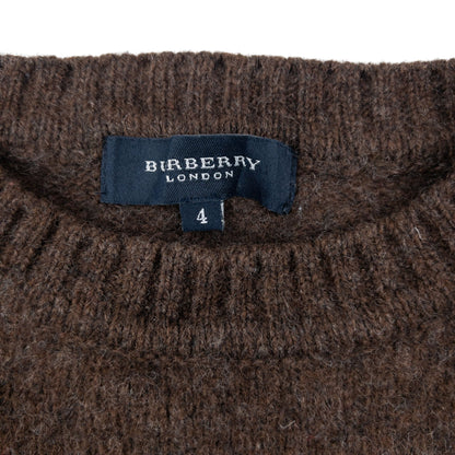 Vintage 90s Burberry Wool Jumper Womens Size S | Small, Brown