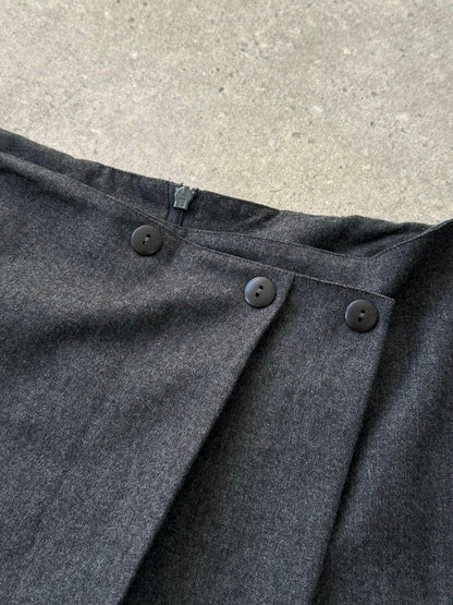 Vintage 1990s Wool Wide Leg Wrap Culottes - W29