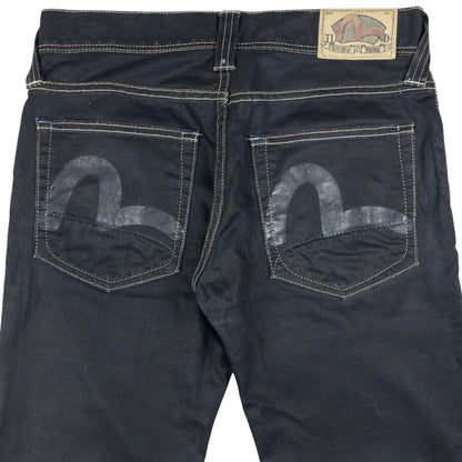 Vintage Puma X Evisu Double Gull Japanese Denim Jeans Size W32