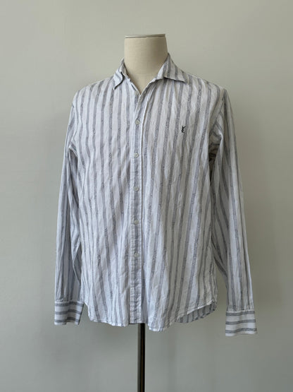 Yves Saint LaurentPour Homme 2000s Pure Cotton Striped Shirt - L