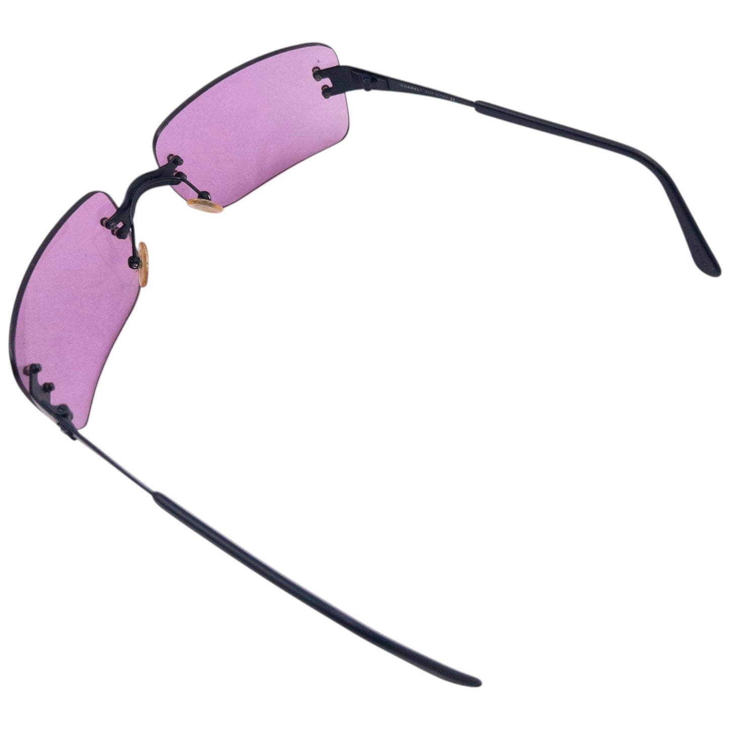 Vintage 2000s Chanel Rimless Sunglasses | O/S, Black