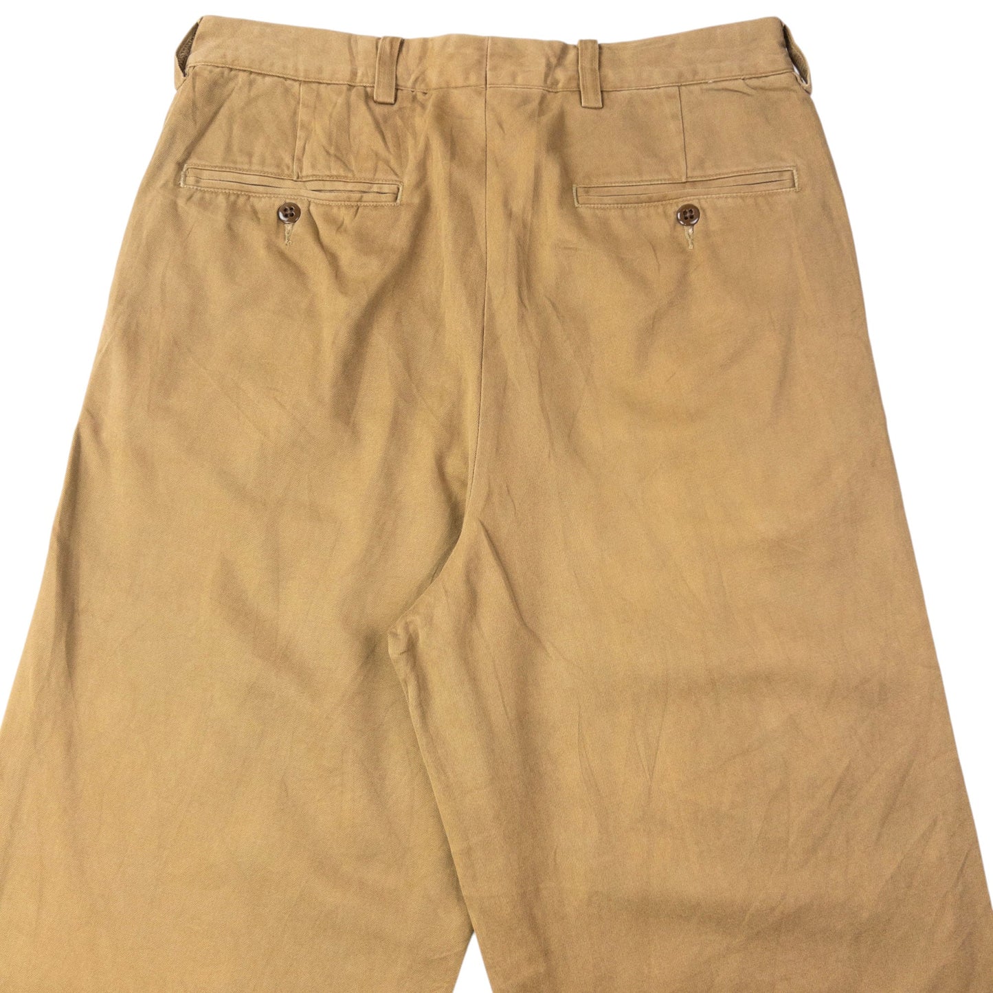 Vintage 2000s Ralph Lauren Double RL Trousers Size W30 | W30, Beige