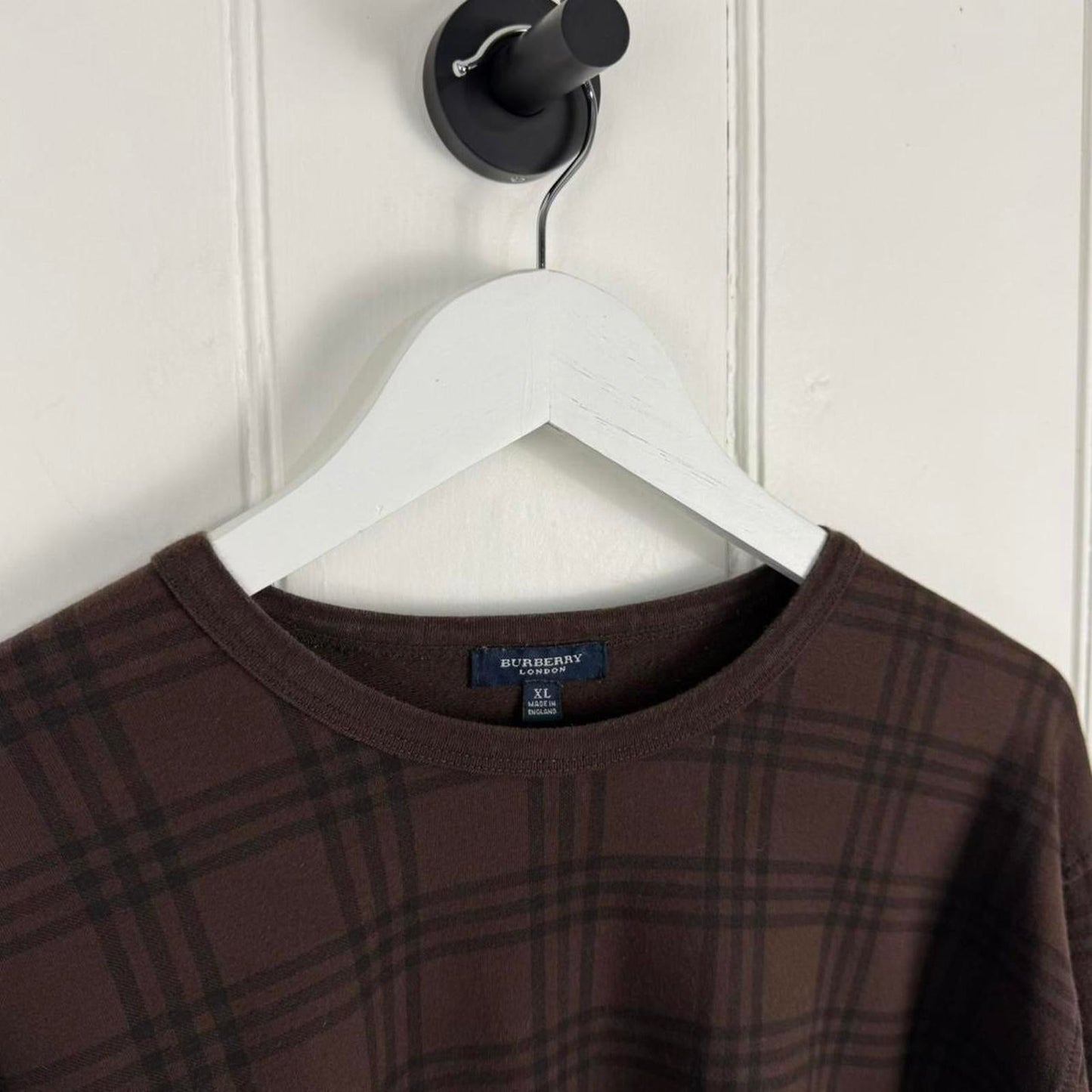 Burberry London Nova Check Long Sleeve T-Shirt (XL) | Extra Large, Brown