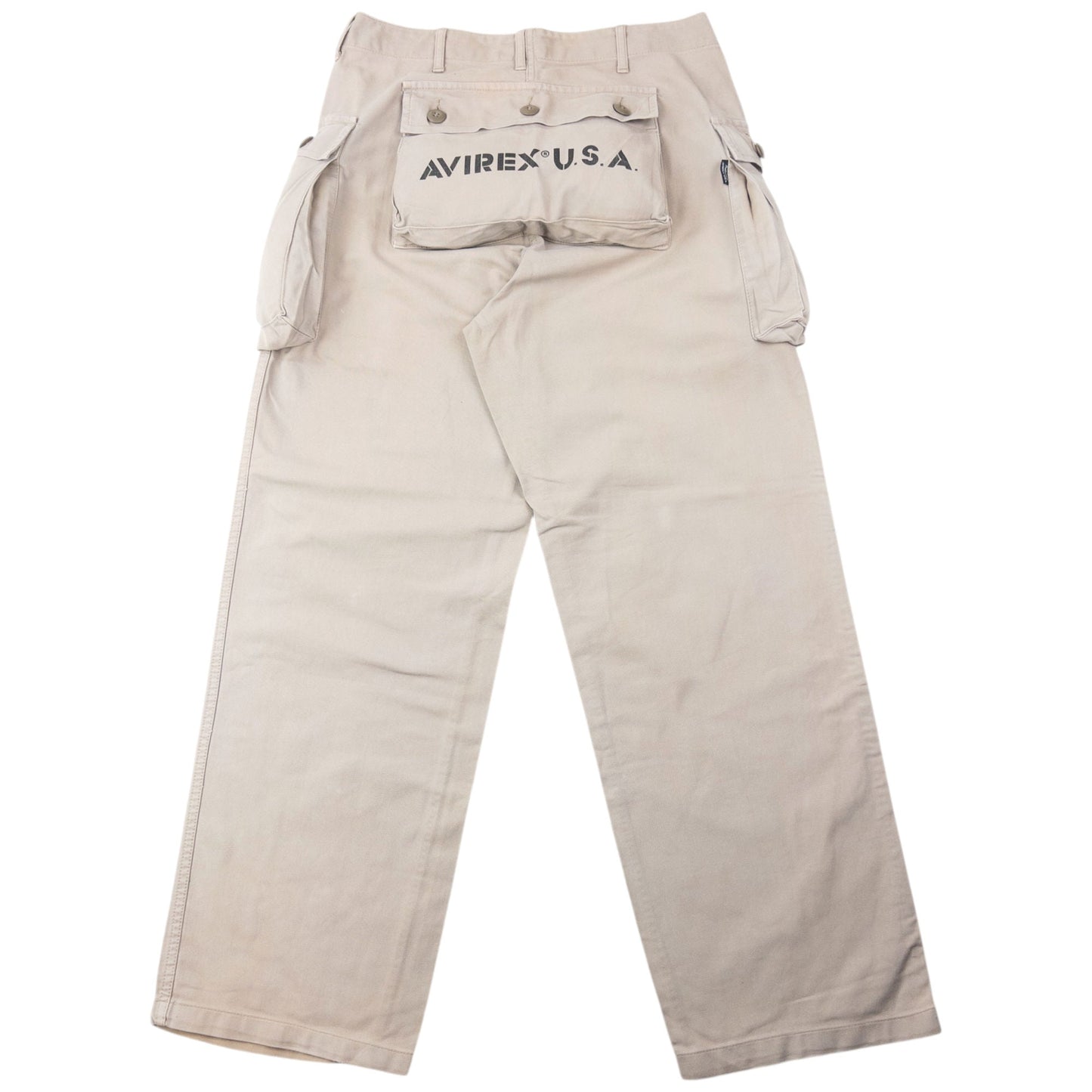 Vintage 2000s AVIREX Cargo Pocket Trousers Size W31 | W31, Beige