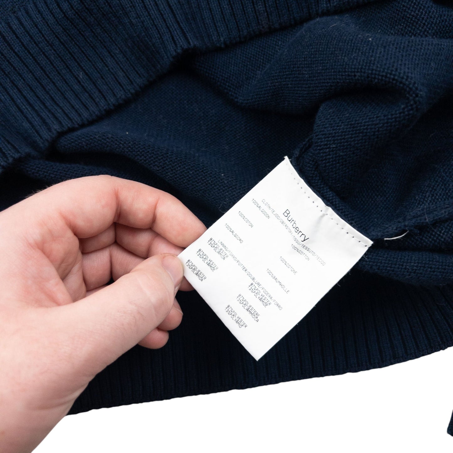 Vintage 2000s Burberry Embroidered Q Zip Jumper Size S