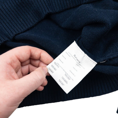 Vintage 2000s Burberry Embroidered Q Zip Jumper Size S