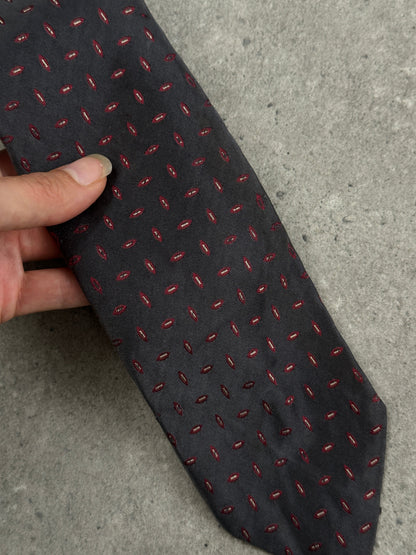 Ralph Lauren 1990s Pure Silk Jacquard Pattern Tie