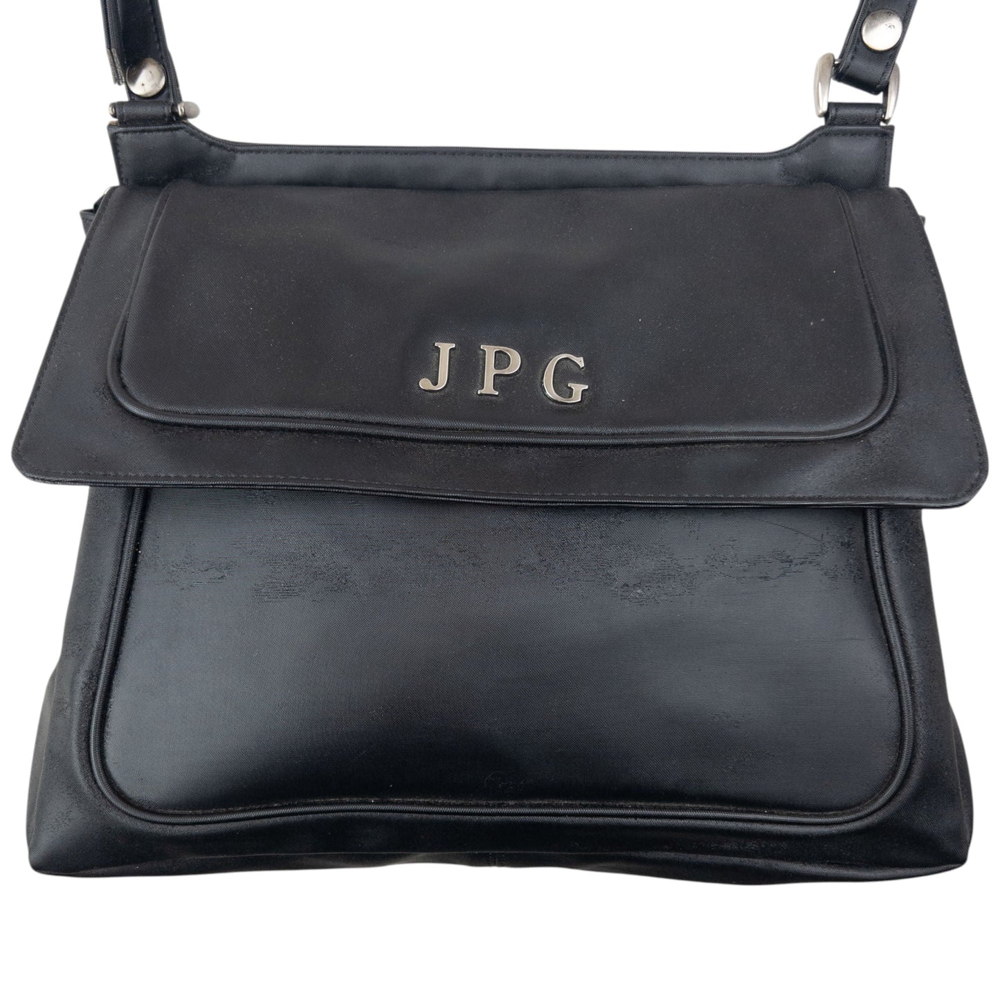 Vintage 90s Jean Paul Gaultier Leather Crossbody Bag | O/S, Black
